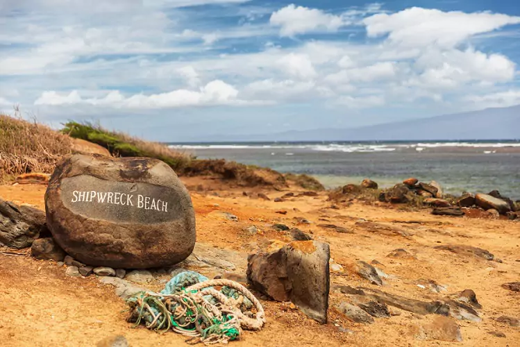 Picture of Shipwreck beach in Lanai island, Hawaii