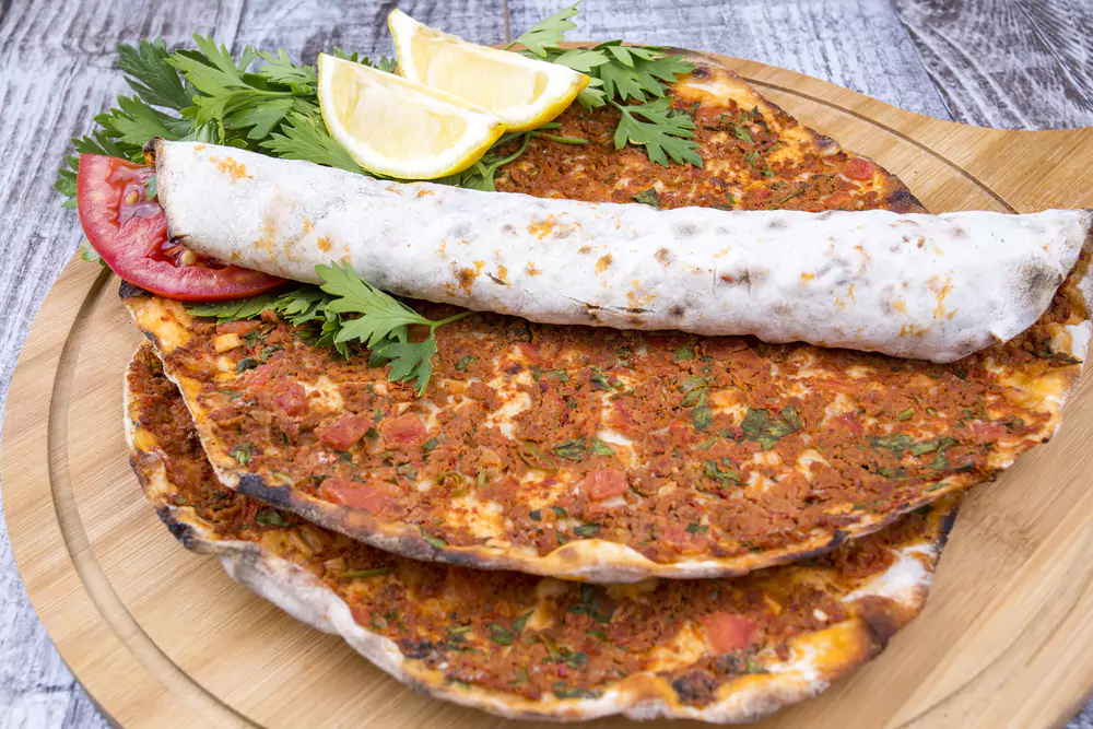 16 Turkish Street Foods in Istanbul To Try Right Now 3 Lahmacun (Turkish Pizza)